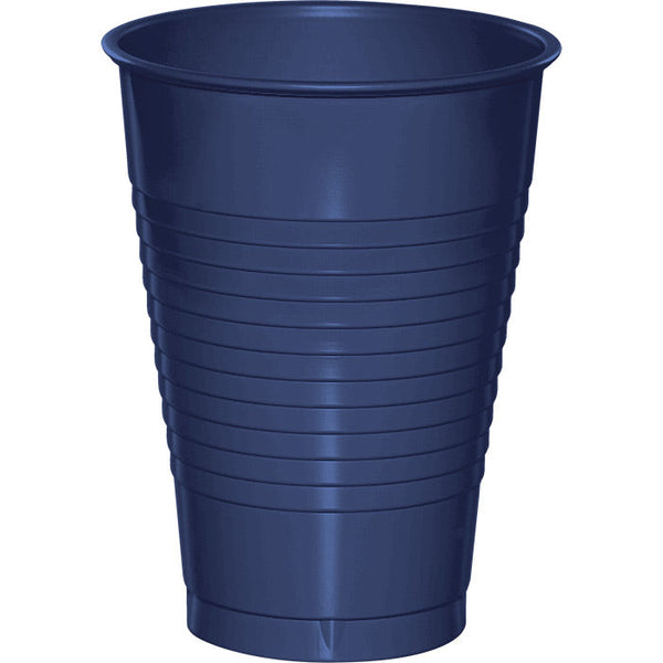 Party Decorations Navy Blue 12 Oz Plastic Cups, 20 ct