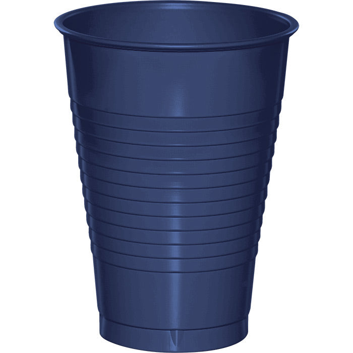 Party Decorations Navy Blue 12 Oz Plastic Cups, 20 ct