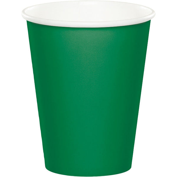 Party Decorations Emerald Green Hot/Cold Paper Cups 9 Oz., 24 ct