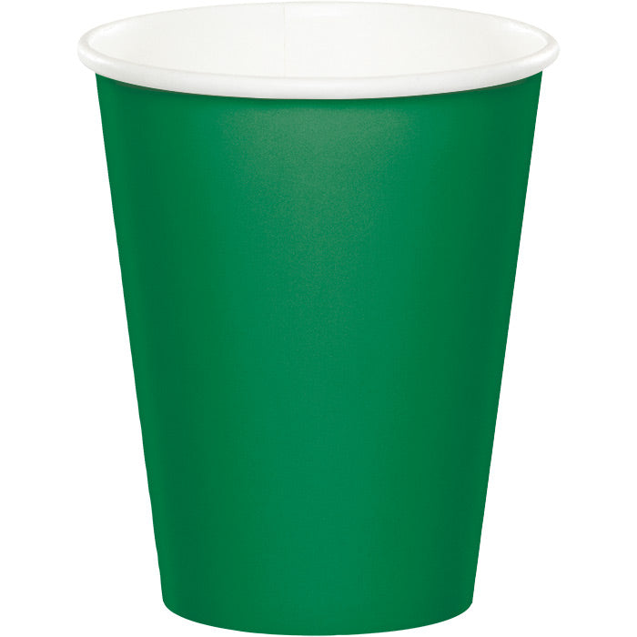 Party Decorations Emerald Green Hot/Cold Paper Cups 9 Oz., 24 ct