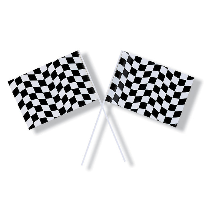 Party Decorations Black And White Check Flag