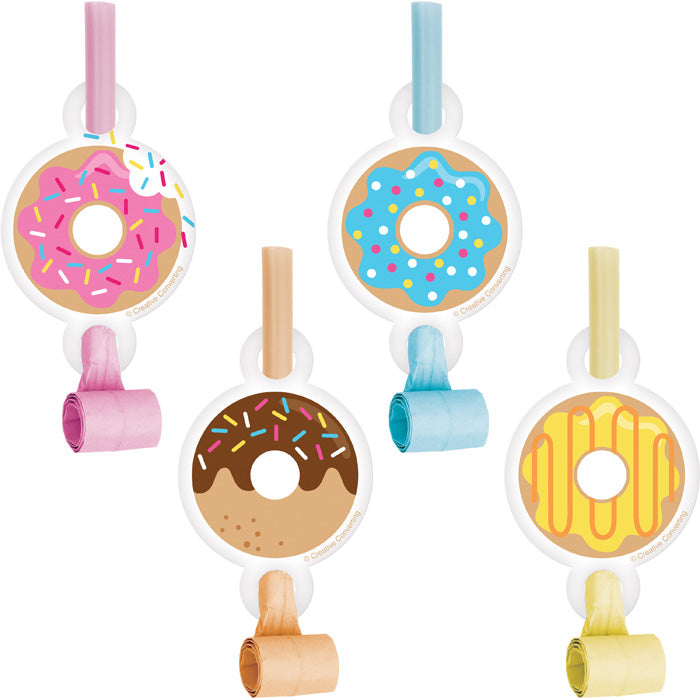 Party Decorations Donut Time Blowouts W/Med, 8 ct