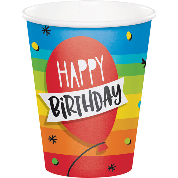 Party Decorations Hoppin' Birthday Cake Hot/Cold Paper Cups 9 Oz., 8 ct