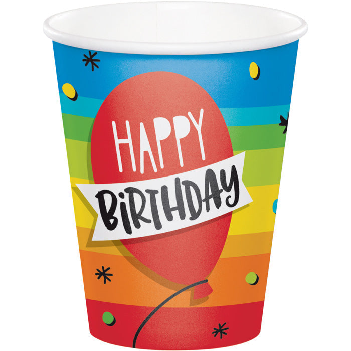 Party Decorations Hoppin' Birthday Cake Hot/Cold Paper Cups 9 Oz., 8 ct