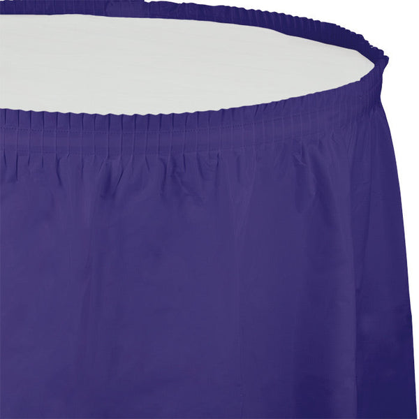 Party Decorations Purple Plastic Tableskirt, 14' X 29