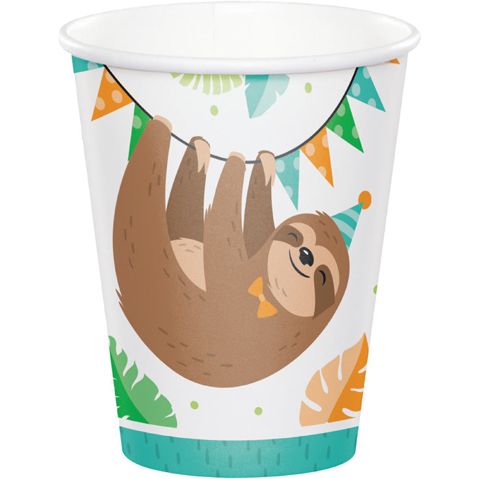 Party Decorations Sloth Party Paper Cups, Pack Of 8