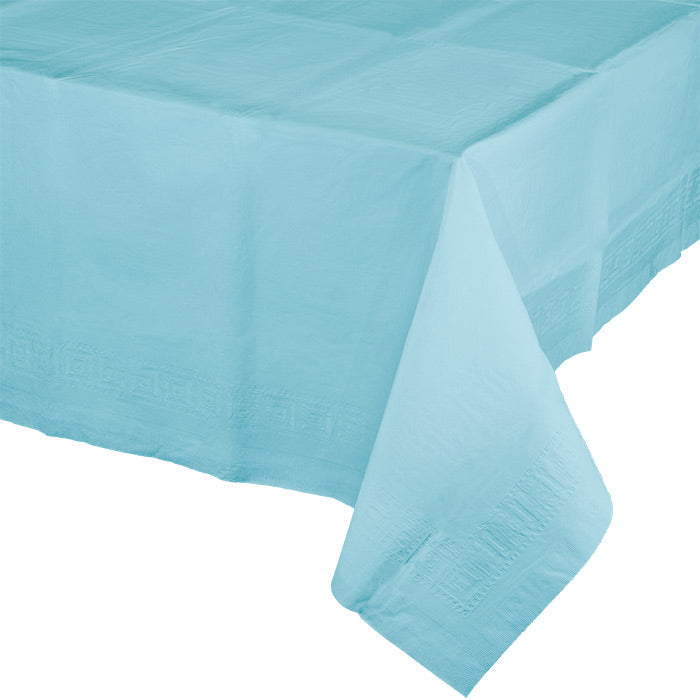 Party Decorations Pastel Blue Tablecover 54"X 108" Polylined Tissue