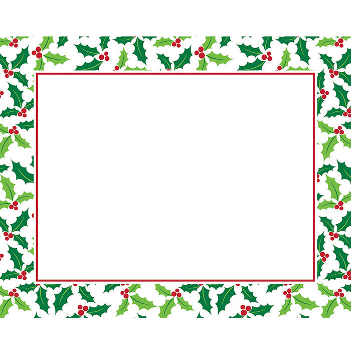 Party Decorations Holly Placemats, 12 ct