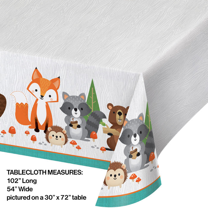 Party Decorations Wild One Woodland Plastic Table Cover