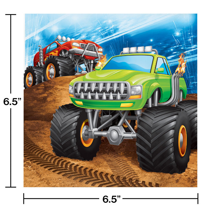 Party Decorations Monster Truck Rally Napkins, 16 ct