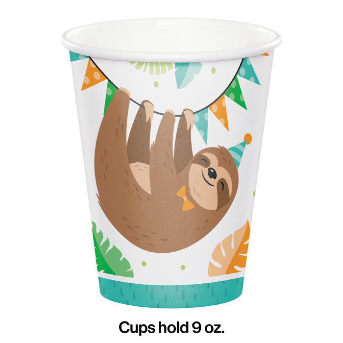 Party Decorations Sloth Party Paper Cups, Pack Of 8