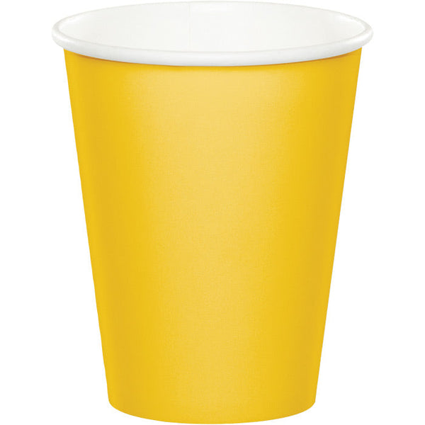 Party Decorations School Bus Yellow Hot/Cold Paper Paper Cups 9 Oz., 24 ct