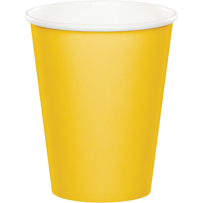 Party Decorations School Bus Yellow Hot/Cold Paper Paper Cups 9 Oz., 24 ct