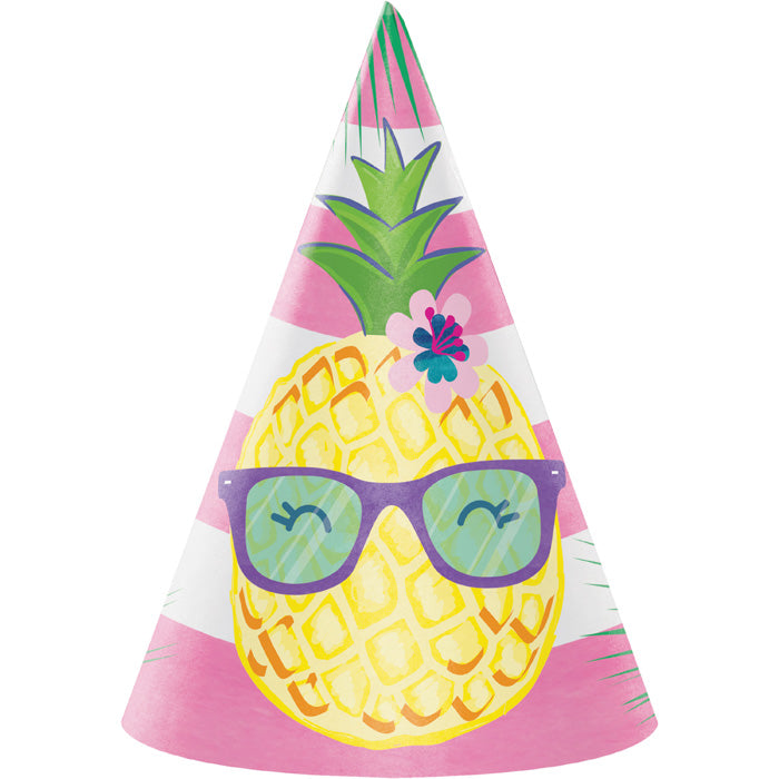 Party Decorations Pineapple Party Hats, 8 Count