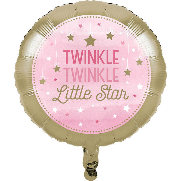 Party Decorations One Little Star - Girl Metallic Balloon 18