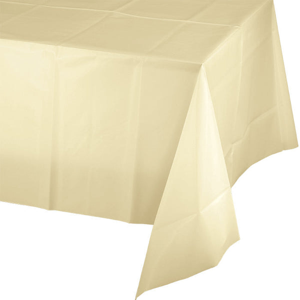 Party Decorations Ivory Tablecover Plastic 54