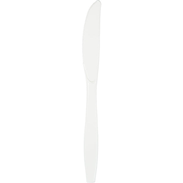 Party Decorations White Premium Plastic Knives, 24 ct