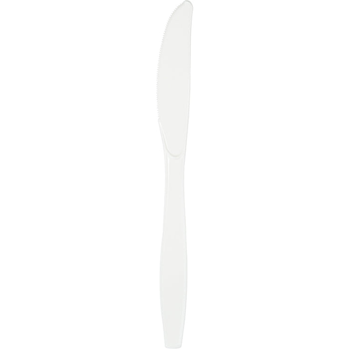 Party Decorations White Premium Plastic Knives, 24 ct