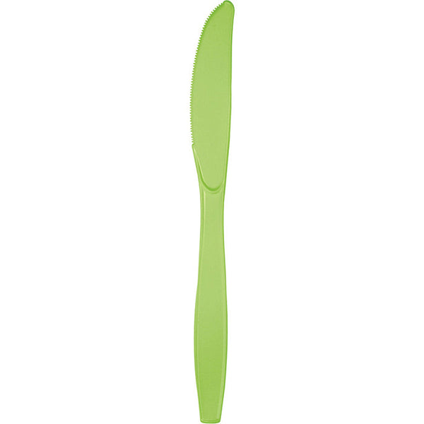 Party Decorations Fresh Lime Green Plastic Knives, 24 ct