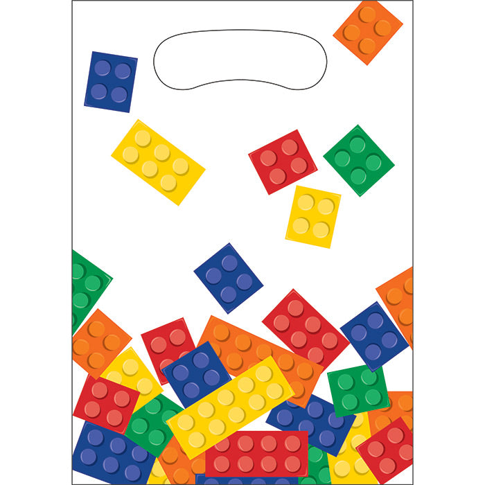 Party Decorations Block Party Favor Bags, 8 ct