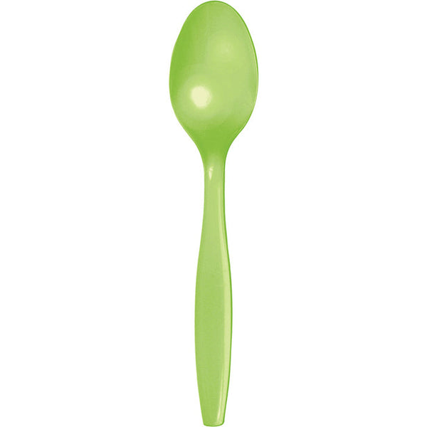 Party Decorations Fresh Lime Green Plastic Spoons, 24 ct