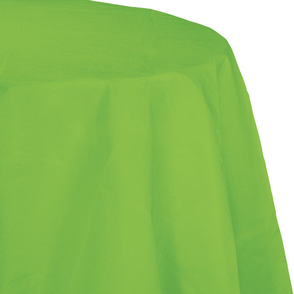 Party Decorations Fresh Lime Round Polylined TIssue Tablecover, 82