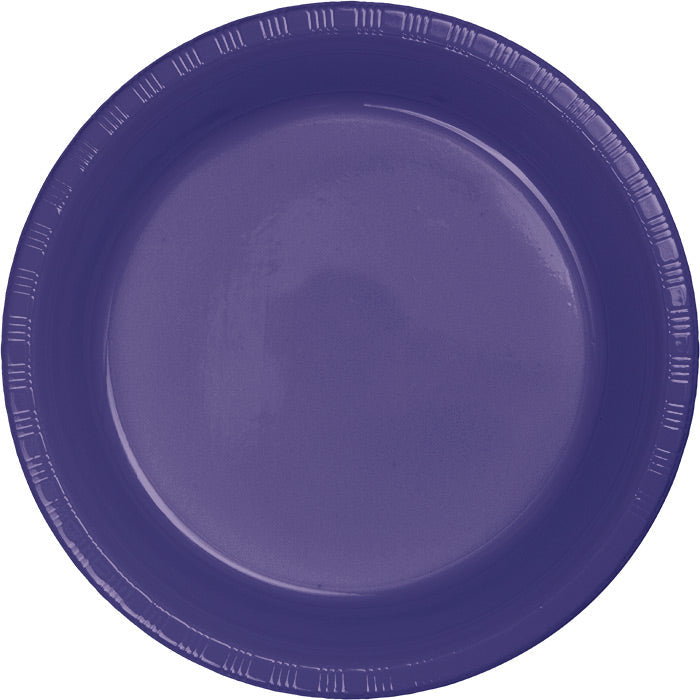 Party Decorations Purple Plastic Dessert Plates, 20 ct