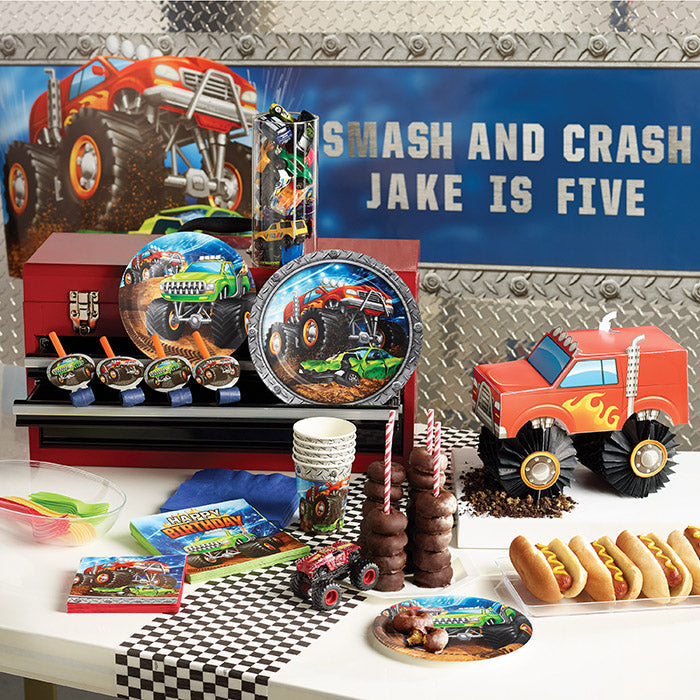 Party Decorations Monster Truck Rally Centerpiece