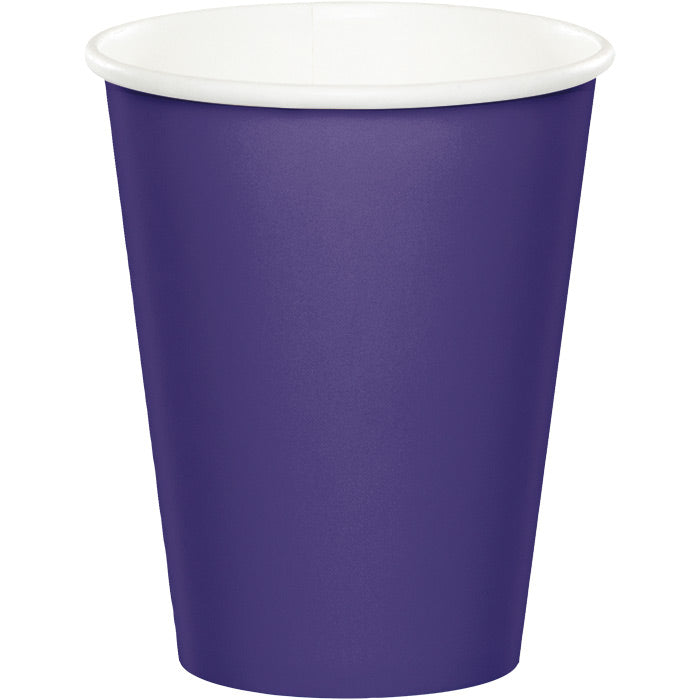 Party Decorations Purple Hot/Cold Paper Paper Cups 9 Oz., 24 ct