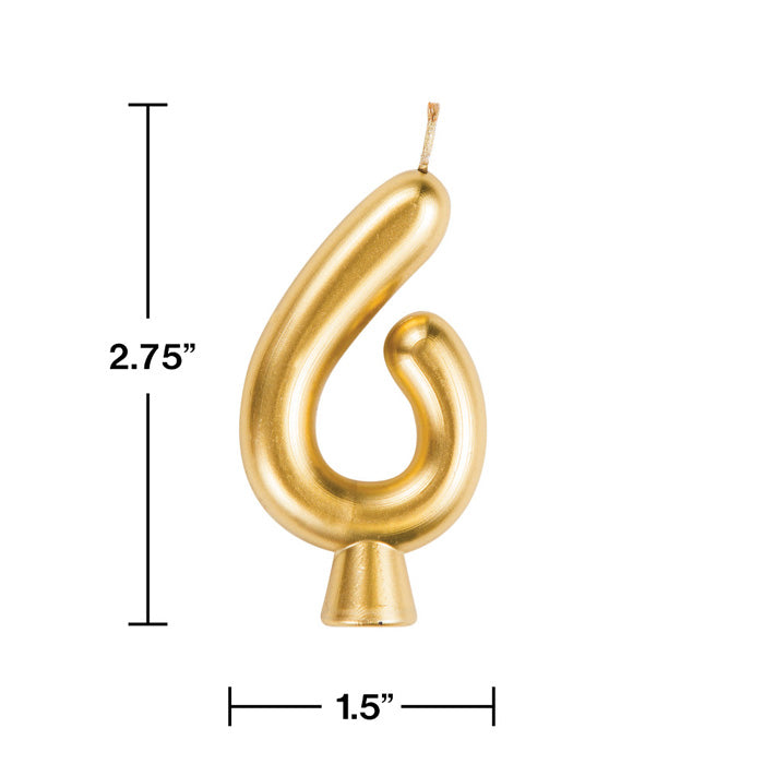 Party Decorations Gold 6 Candle