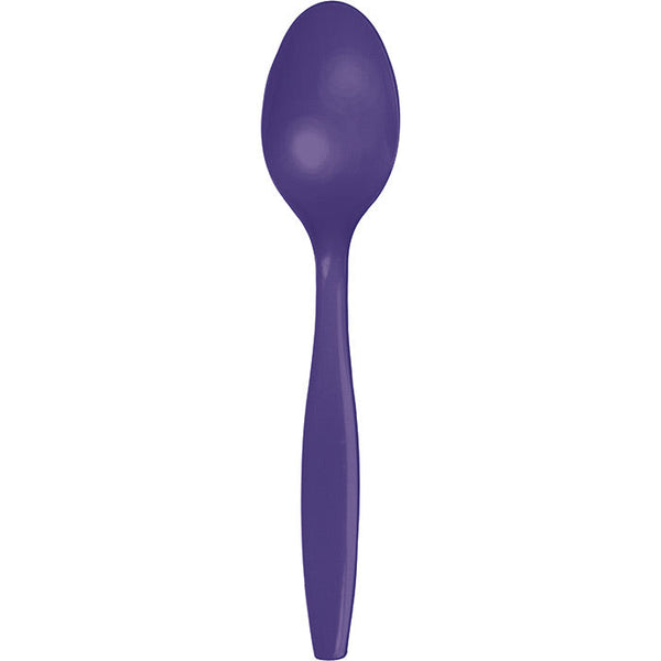 Party Decorations Purple Plastic Spoons, 50 ct