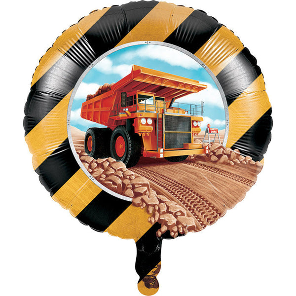 Party Decorations Big Dig Construction Metallic Balloon 18