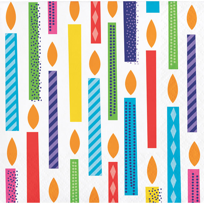 Party Decorations Bright Birthday Beverage Napkins, 16 ct