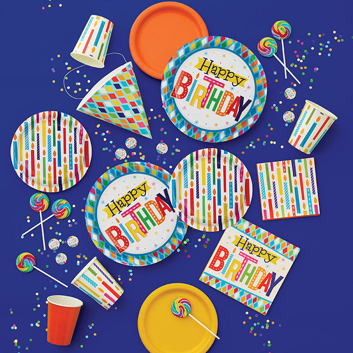 Party Decorations Bright Birthday Napkins, 16 ct