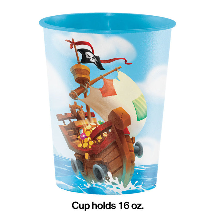 Party Decorations Pirate Treasure Plastic Keepsake Cup 16 Oz.