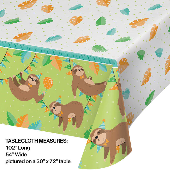 Party Decorations Sloth Party Plastic Table Cover