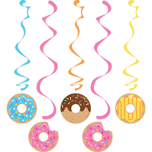 Party Decorations Donut Time Dizzy Danglers, 5 ct