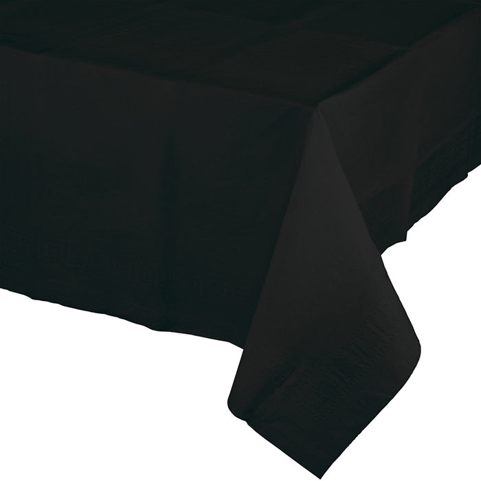 Party Decorations Black Velvet Plastic Tablecover 54" X 108"