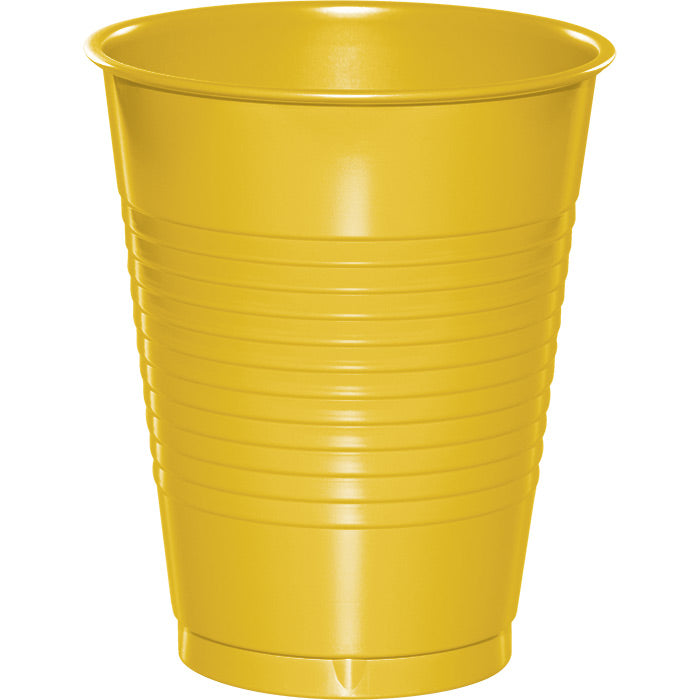 Party Decorations School Bus Yellow 16 Oz Plastic Cups, 20 ct