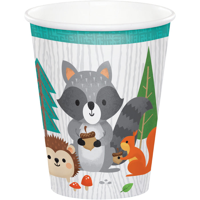 Party Decorations Wild One Woodland Paper Cups, Pack Of 8