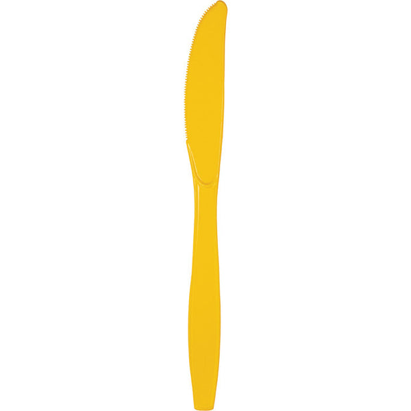 Party Decorations School Bus Yellow Plastic Knives, 50 ct