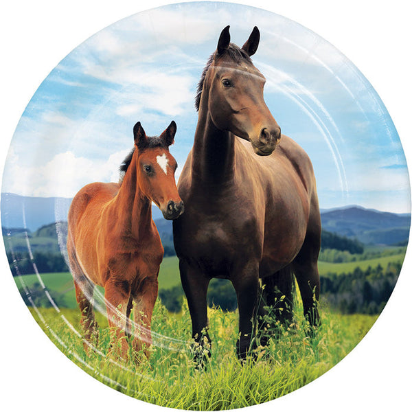 Party Decorations Horse And Pony Paper Dessert Plates, 8 ct