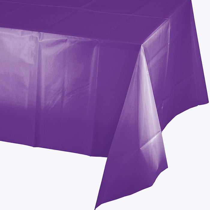 Party Decorations Amethyst Tablecover Plastic 54" X 108"