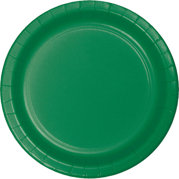 Party Decorations Emerald Green Paper Dessert Plates, 8 ct