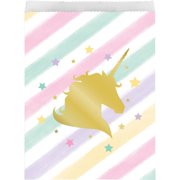 Party Decorations Sparkle Unicorn Treat Bags, 10 ct