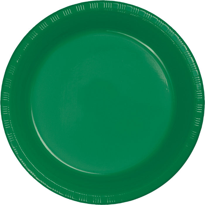 Party Decorations Emerald Green Plastic Dessert Plates, 20 ct