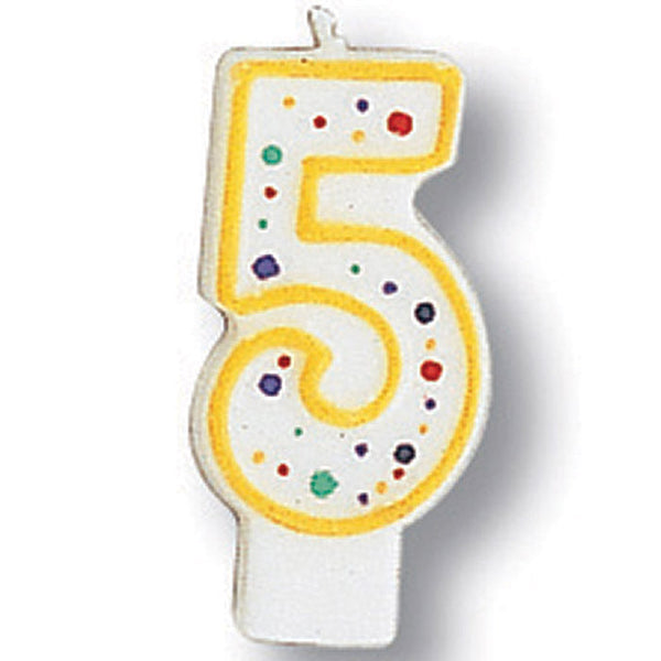 Party Decorations Polka Dot #5 Candle