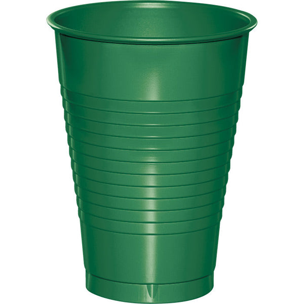 Party Decorations Emerald Green 12 Oz Plastic Cups, 20 ct