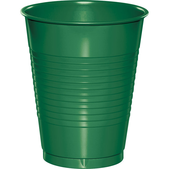 Party Decorations Emerald Green 16 Oz  Plastic Cups, 20 ct