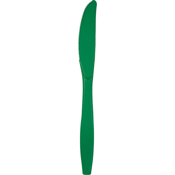 Party Decorations Emerald Green Plastic Knives, 24 ct